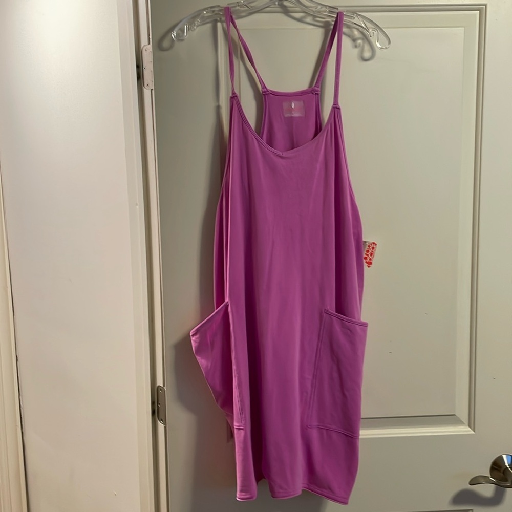 Free People Movement Hot Shot Romper magenta